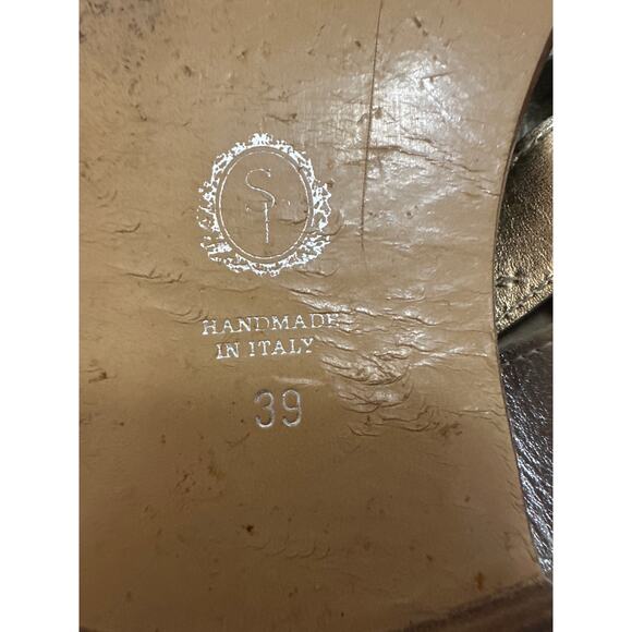 Sarah Flint Grear Ankle Wrap Tie Sandals Handmade in Italy Size 9 - Picture 8 of 9